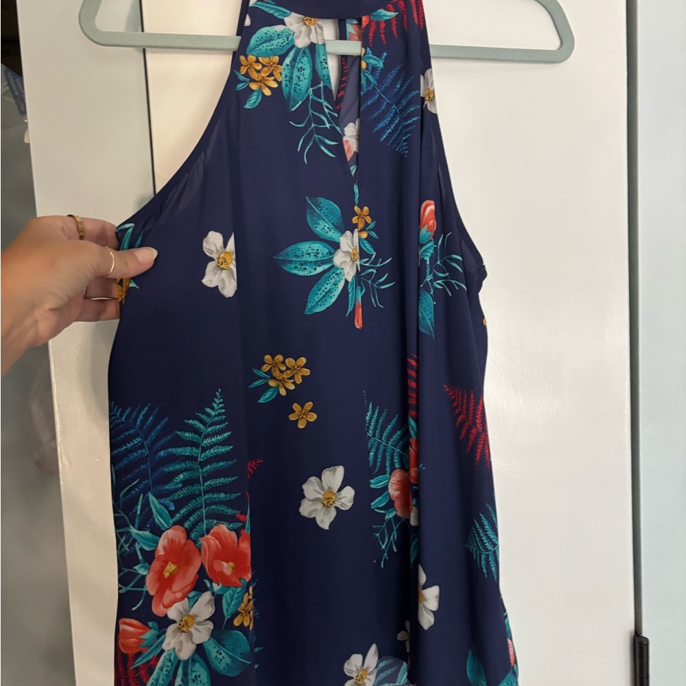 Express Navy Floral Dress